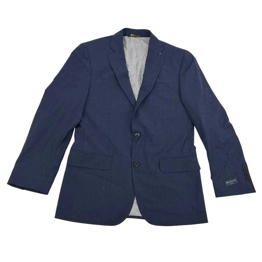Brooks Brothers Explorer Sport Coat Mens 38R Navy Blue Regent Fit Wool Blazer